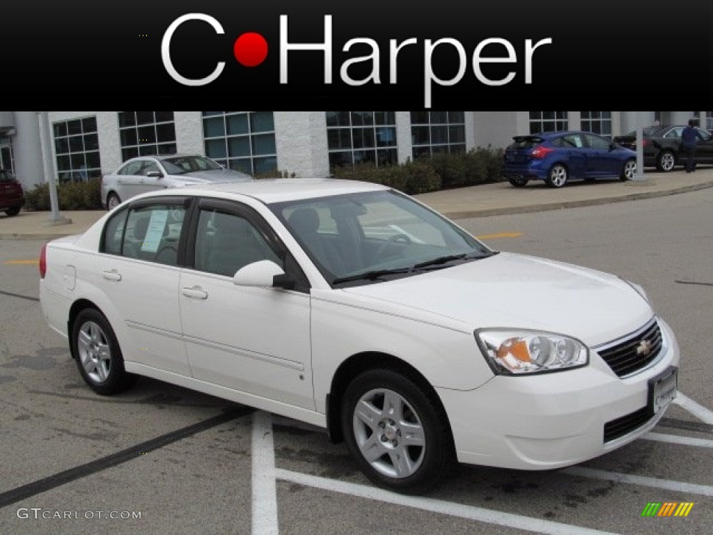 2006 Malibu LT V6 Sedan - White / Titanium Gray photo #1