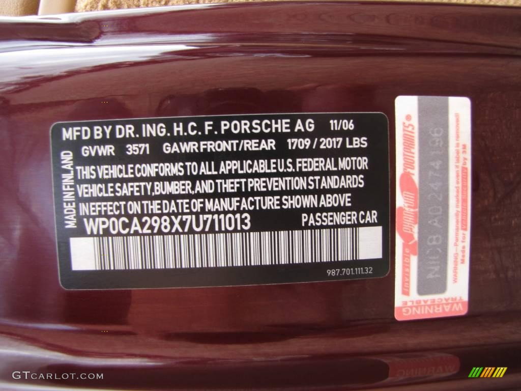 2007 Boxster  - Carmona Red Metallic / Sand Beige photo #30