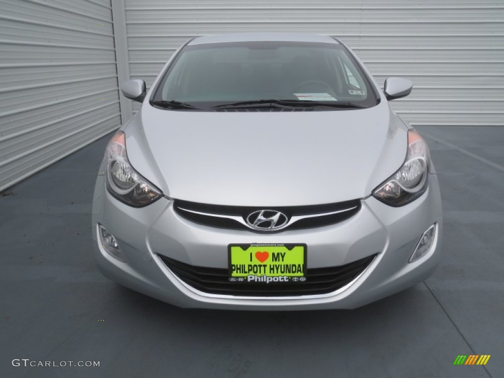 2012 Elantra GLS - Shimmering Silver / Gray photo #7