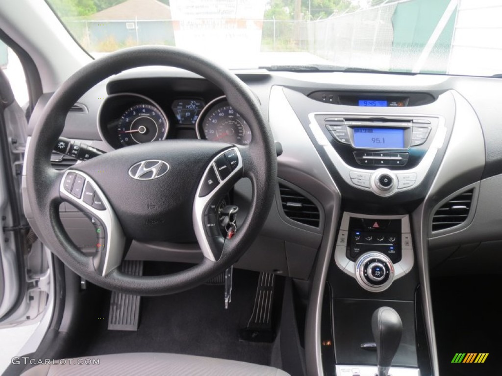 2012 Elantra GLS - Shimmering Silver / Gray photo #31