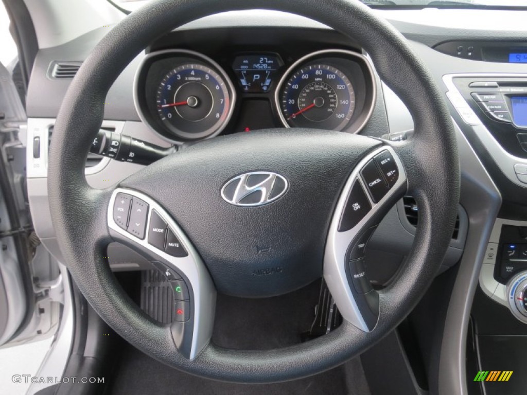 2012 Elantra GLS - Shimmering Silver / Gray photo #35