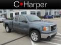 2008 Stealth Gray Metallic GMC Sierra 1500 SLE Extended Cab 4x4  photo #1