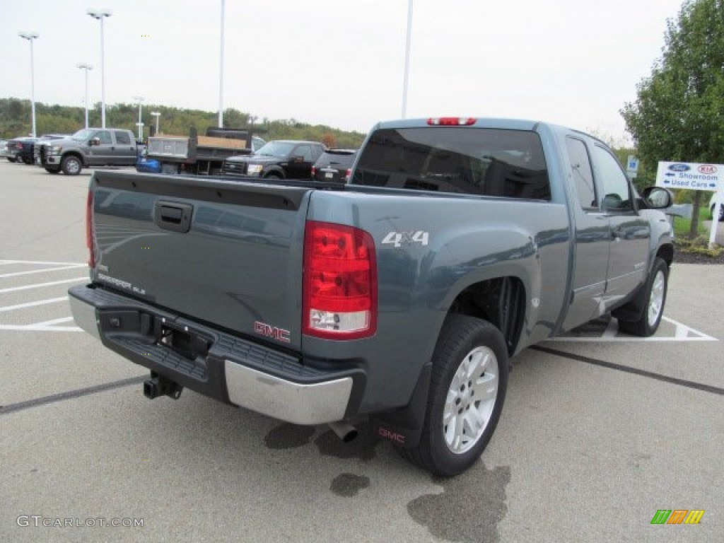 2008 Sierra 1500 SLE Extended Cab 4x4 - Stealth Gray Metallic / Ebony photo #9