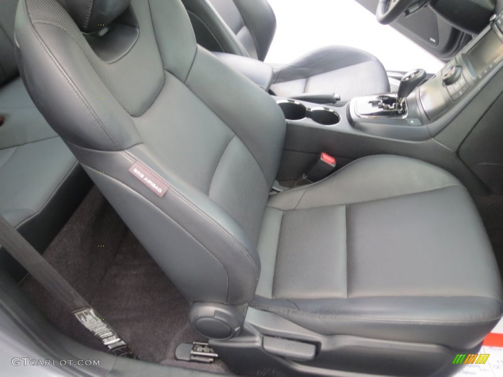 Black Leather Interior 2011 Hyundai Genesis Coupe 3.8 Grand Touring Photo #71461931