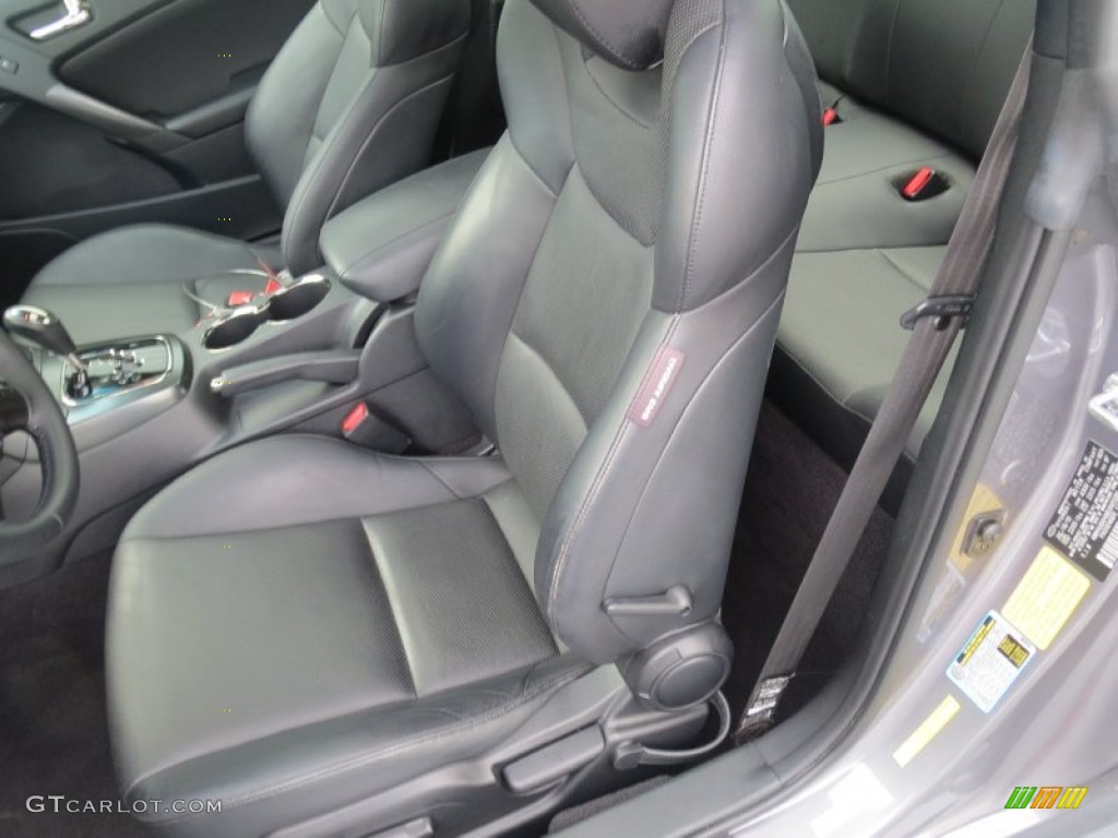 Black Leather Interior 2011 Hyundai Genesis Coupe 3.8 Grand Touring Photo #71461976