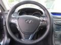 Black Leather 2011 Hyundai Genesis Coupe 3.8 Grand Touring Steering Wheel
