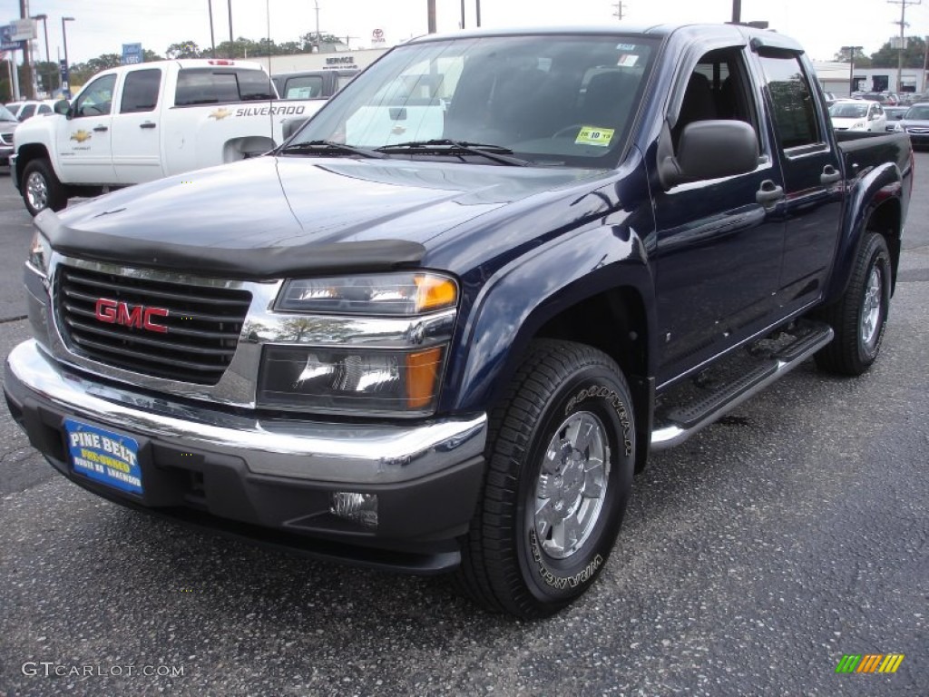 2007 Canyon SLE Crew Cab 4x4 - Midnight Blue Metallic / Dark Pewter photo #1