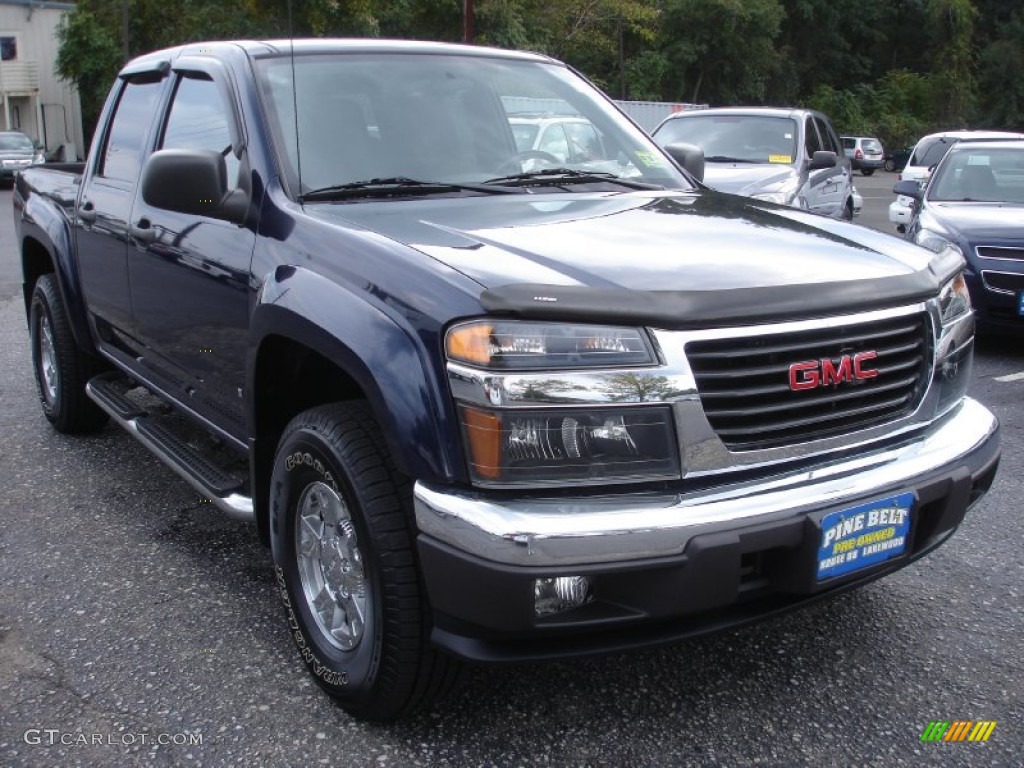 2007 Canyon SLE Crew Cab 4x4 - Midnight Blue Metallic / Dark Pewter photo #3