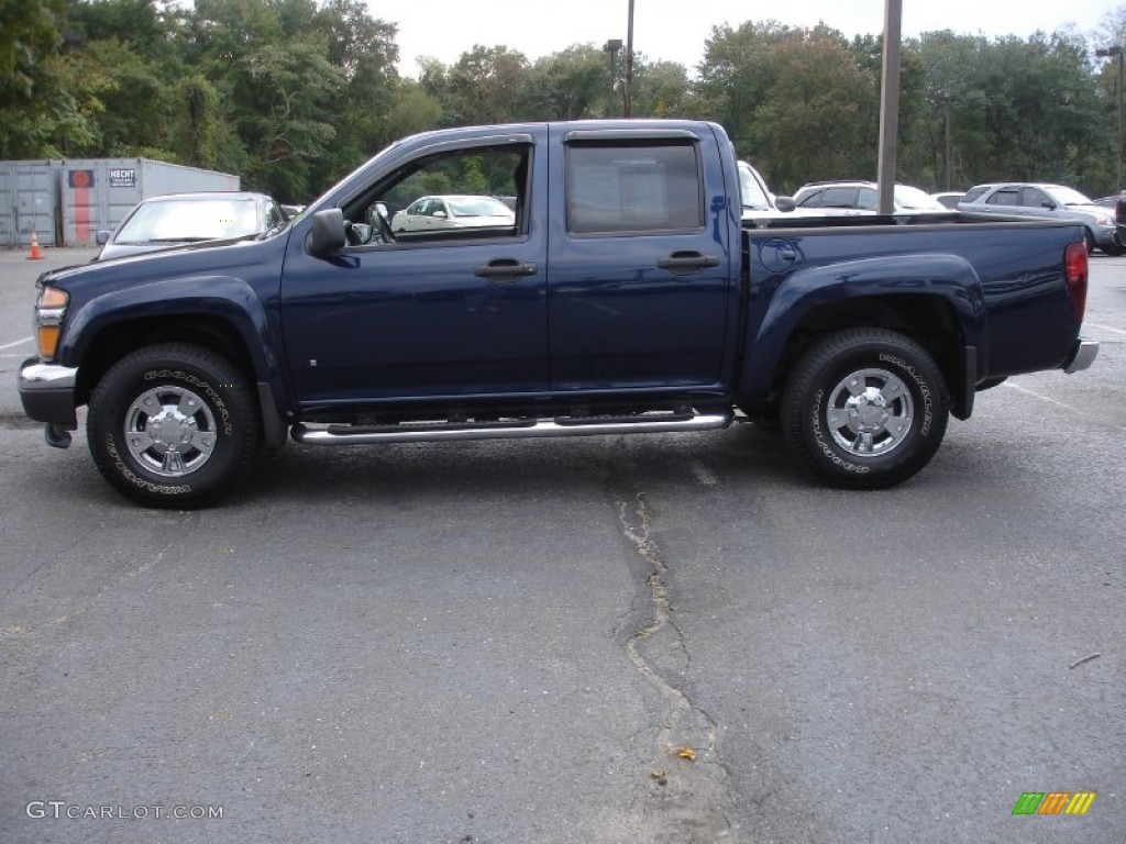 2007 Canyon SLE Crew Cab 4x4 - Midnight Blue Metallic / Dark Pewter photo #9