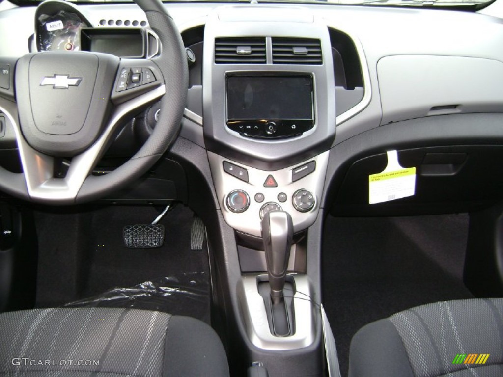 2013 Chevrolet Sonic LT Sedan Jet Black/Dark Titanium Dashboard Photo #71465909