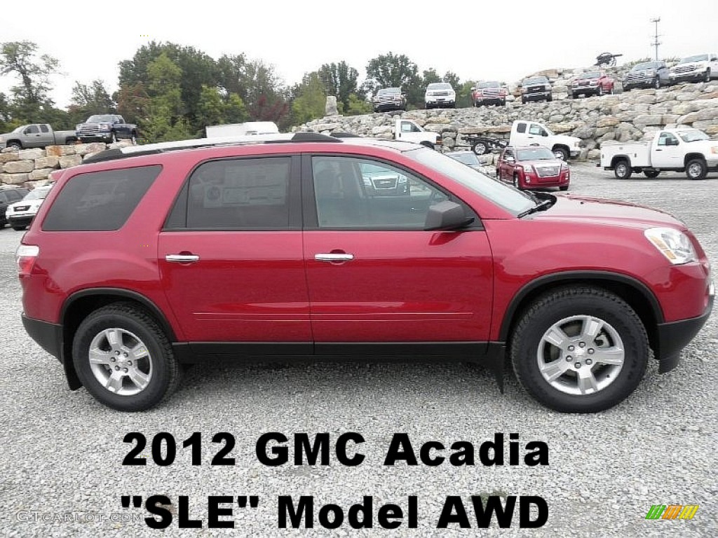 2012 Acadia SLE AWD - Crystal Red Tintcoat / Ebony photo #1