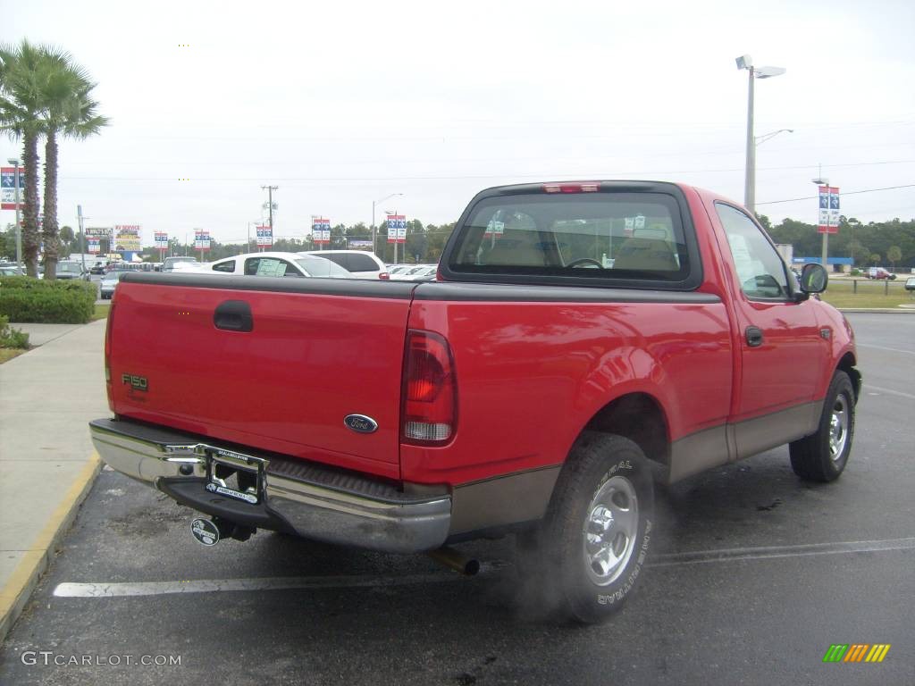 2004 F150 XL Heritage Regular Cab - Bright Red / Heritage Medium Parchment photo #3