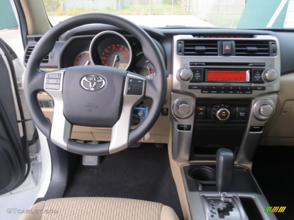 2013 4Runner SR5 - Blizzard White Pearl / Sand Beige Leather photo #26