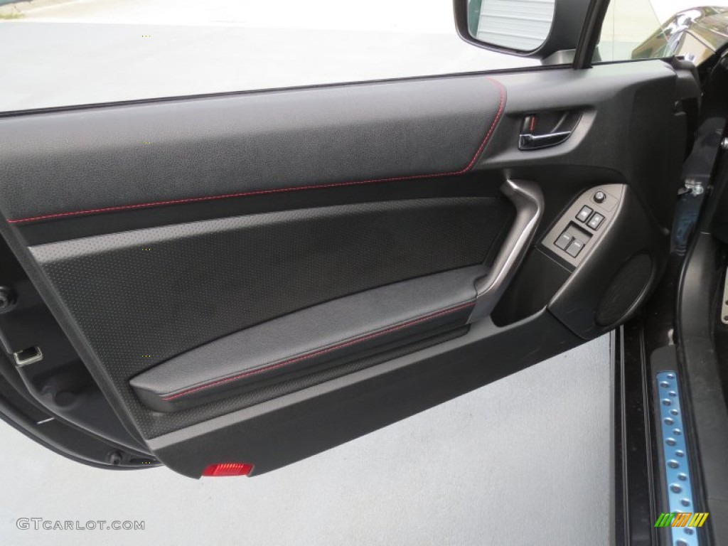 2013 Scion FR-S Sport Coupe Black/Red Accents Door Panel Photo #71467994
