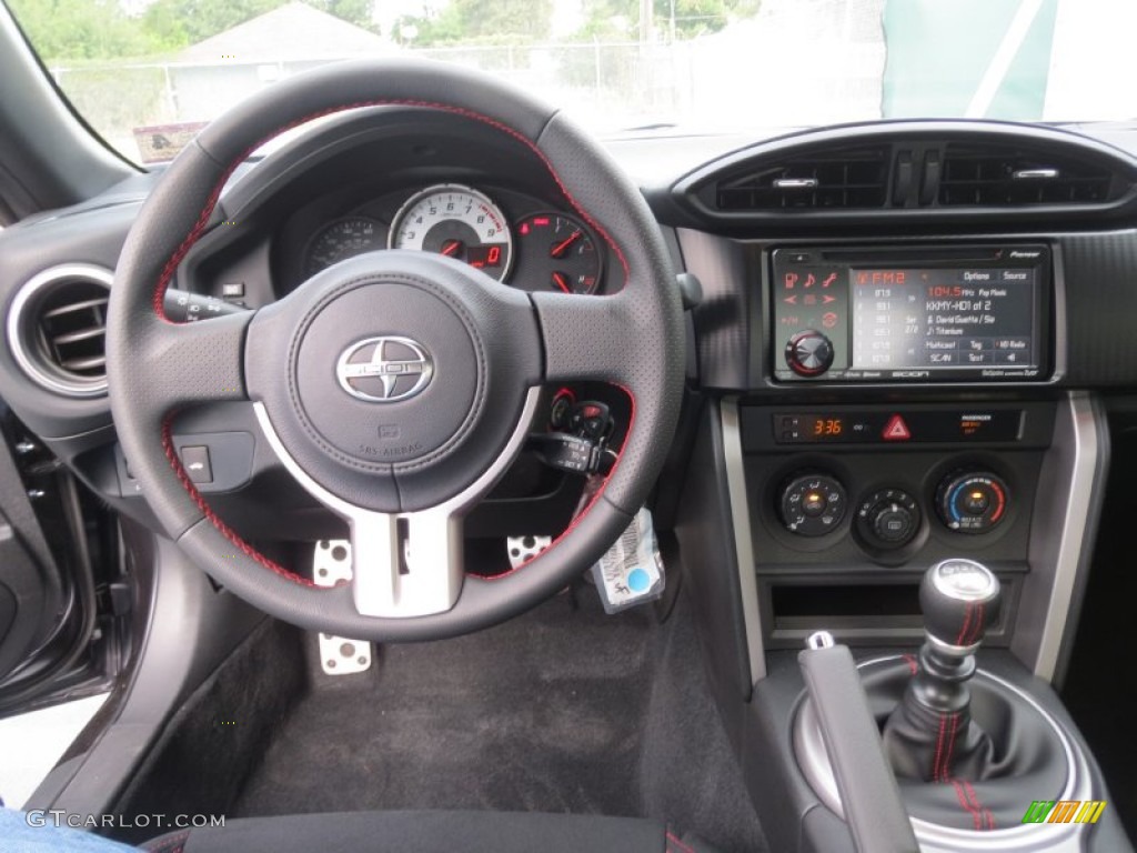 2013 Scion FR-S Sport Coupe Black/Red Accents Dashboard Photo #71468024