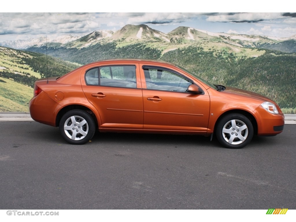 2007 Cobalt LT Sedan - Sunburst Orange Metallic / Gray photo #2