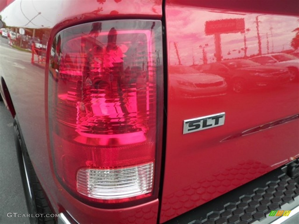 2010 Ram 1500 SLT Quad Cab - Inferno Red Crystal Pearl / Dark Slate/Medium Graystone photo #13