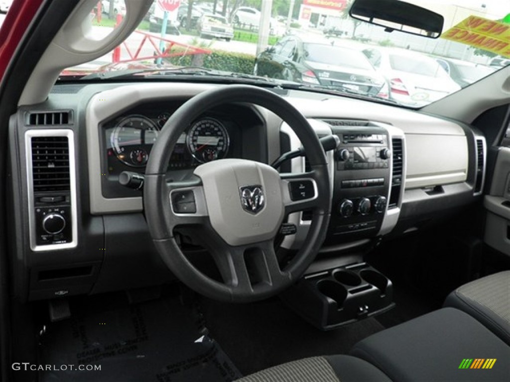 2010 Ram 1500 SLT Quad Cab - Inferno Red Crystal Pearl / Dark Slate/Medium Graystone photo #31