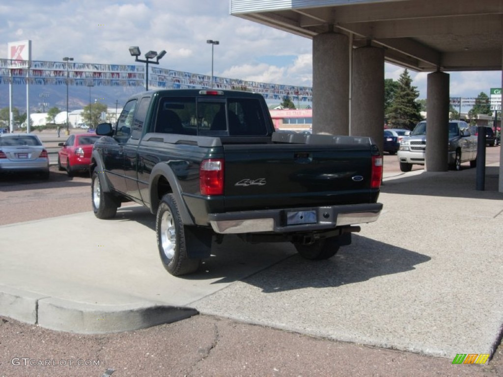 2002 Ranger XLT SuperCab 4x4 - Dark Highland Green Metallic / Medium Prairie Tan photo #9