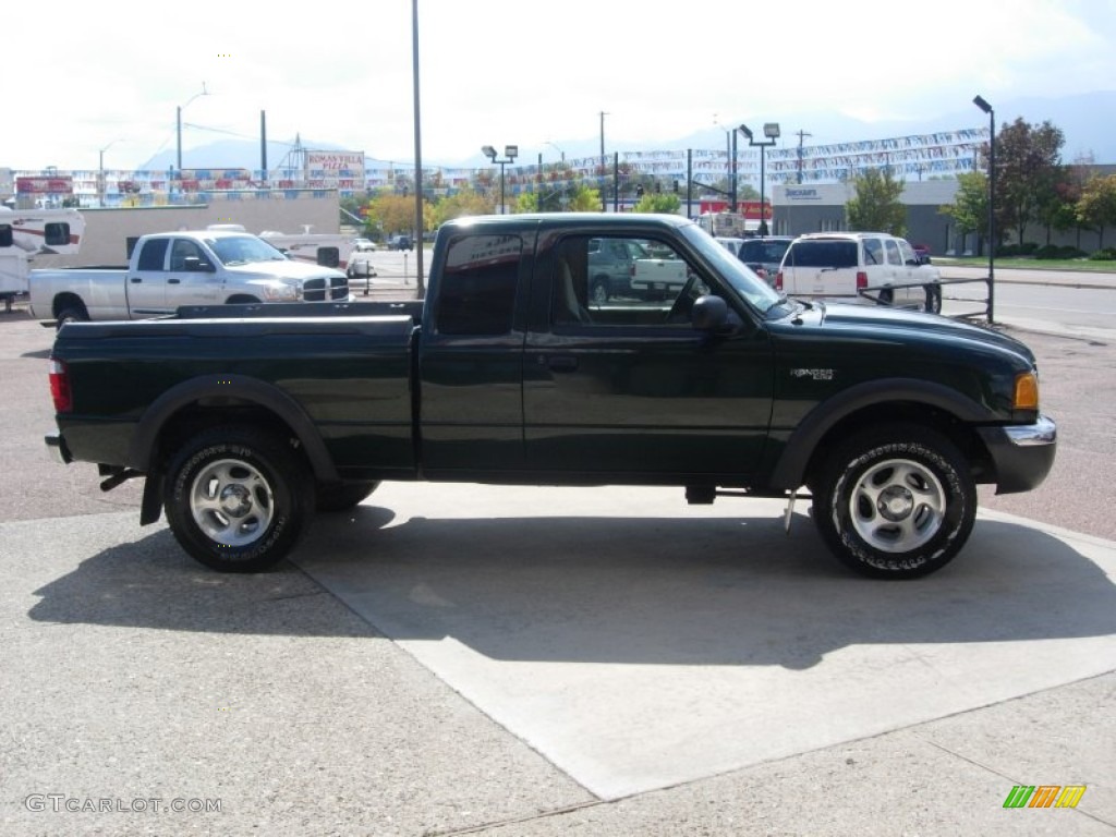 2002 Ranger XLT SuperCab 4x4 - Dark Highland Green Metallic / Medium Prairie Tan photo #12
