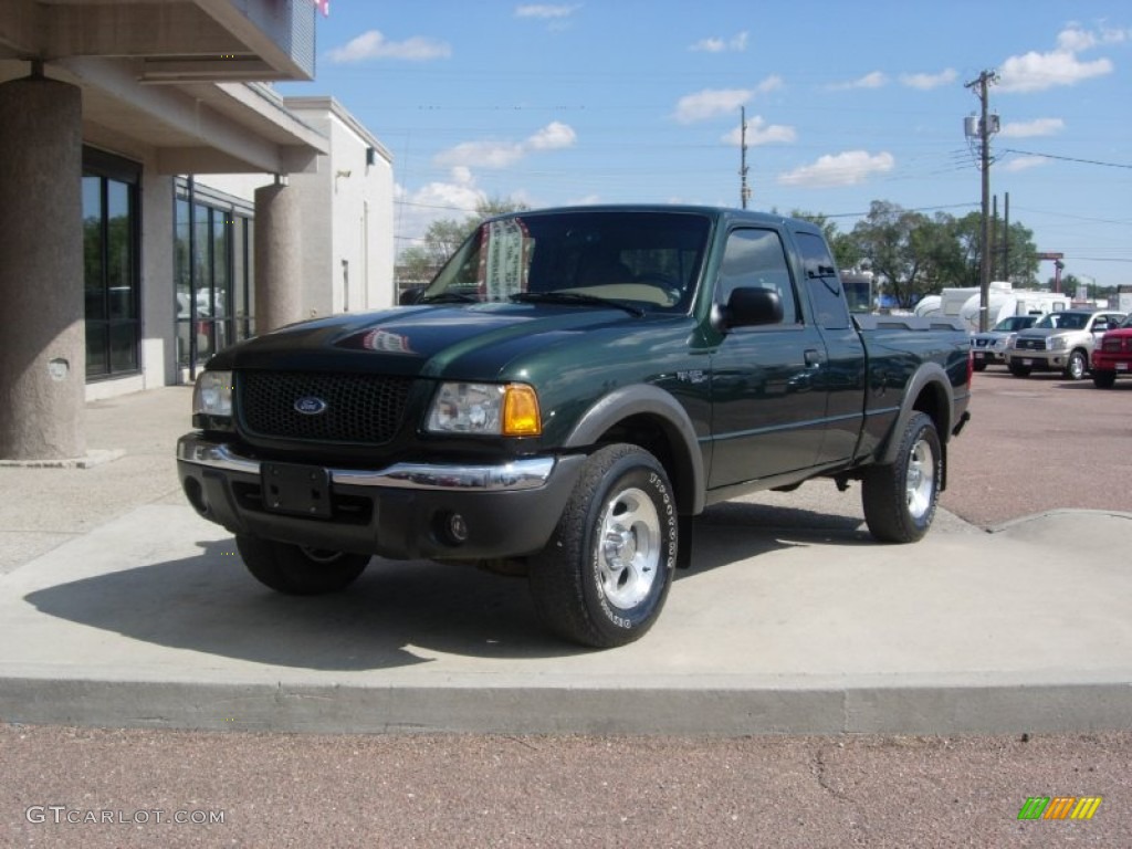 2002 Ranger XLT SuperCab 4x4 - Dark Highland Green Metallic / Medium Prairie Tan photo #15