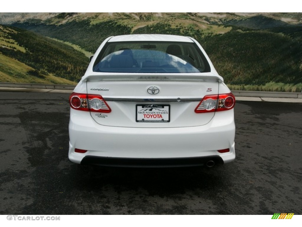 2013 Corolla S - Super White / Dark Charcoal photo #4