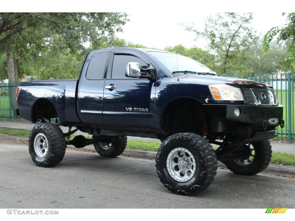 2006 Titan LE King Cab 4x4 - Deep Water Blue / Steel Gray photo #13