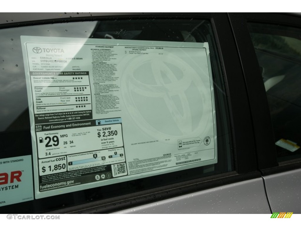 2013 Corolla S - Classic Silver Metallic / Dark Charcoal photo #10