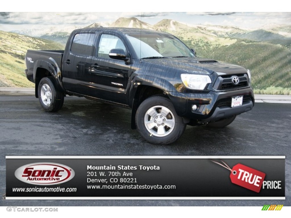 2013 Tacoma V6 TRD Sport Double Cab 4x4 - Black / Graphite photo #1