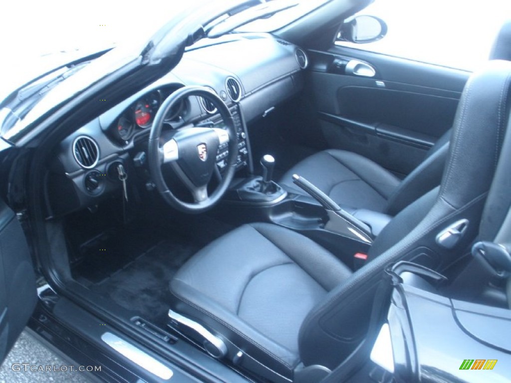Black Interior 2009 Porsche Boxster Standard Boxster Model Photo #71474501