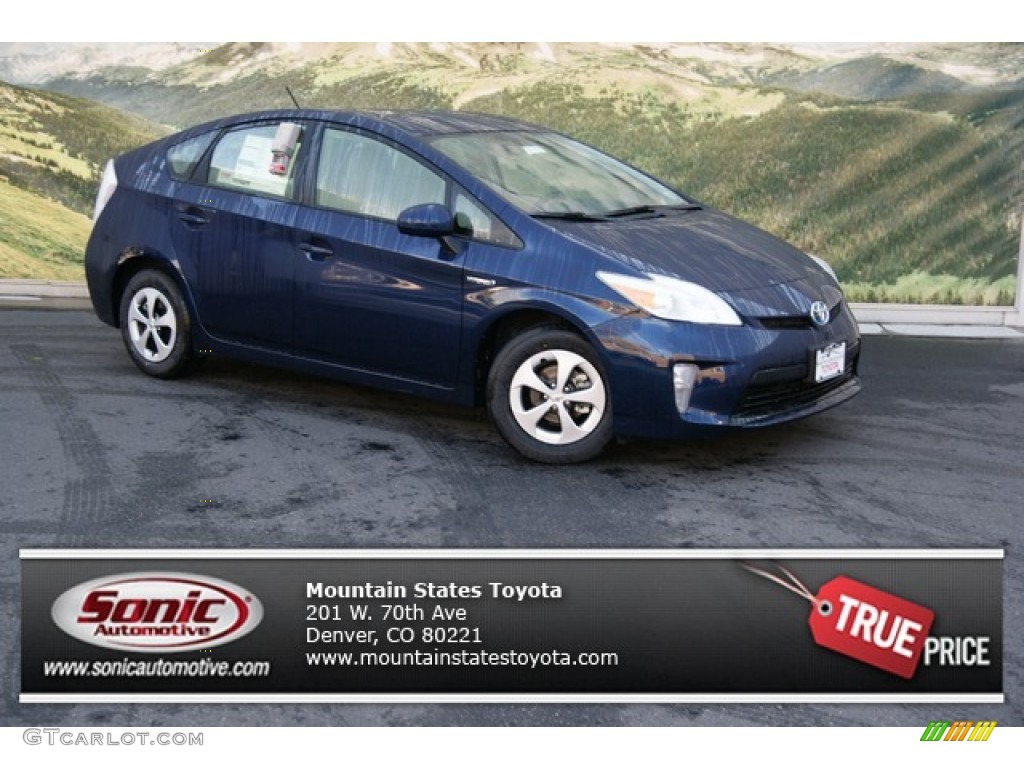 2012 Prius 3rd Gen Two Hybrid - Nautical Blue Metallic / Misty Gray photo #1