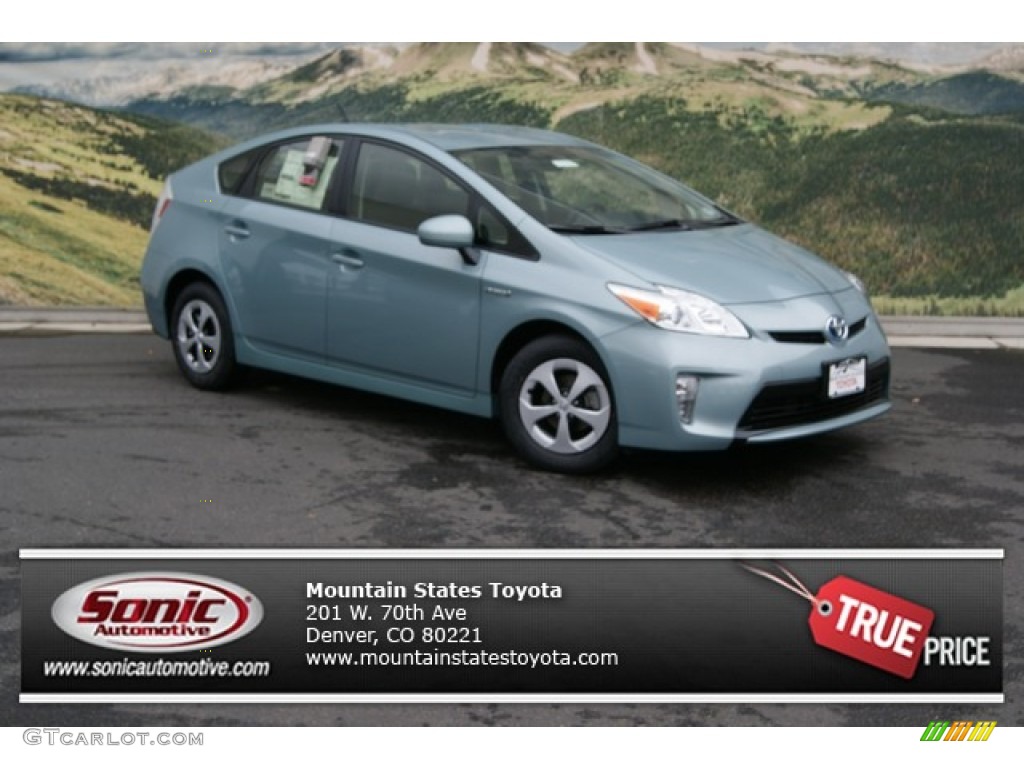 2012 Prius 3rd Gen Two Hybrid - Sea Glass Pearl / Dark Gray photo #1