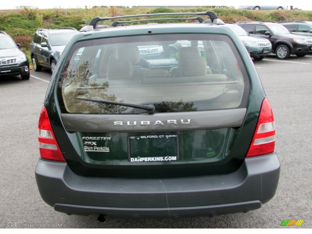 2005 Forester 2.5 X - Woodland Green Pearl / Beige photo #7