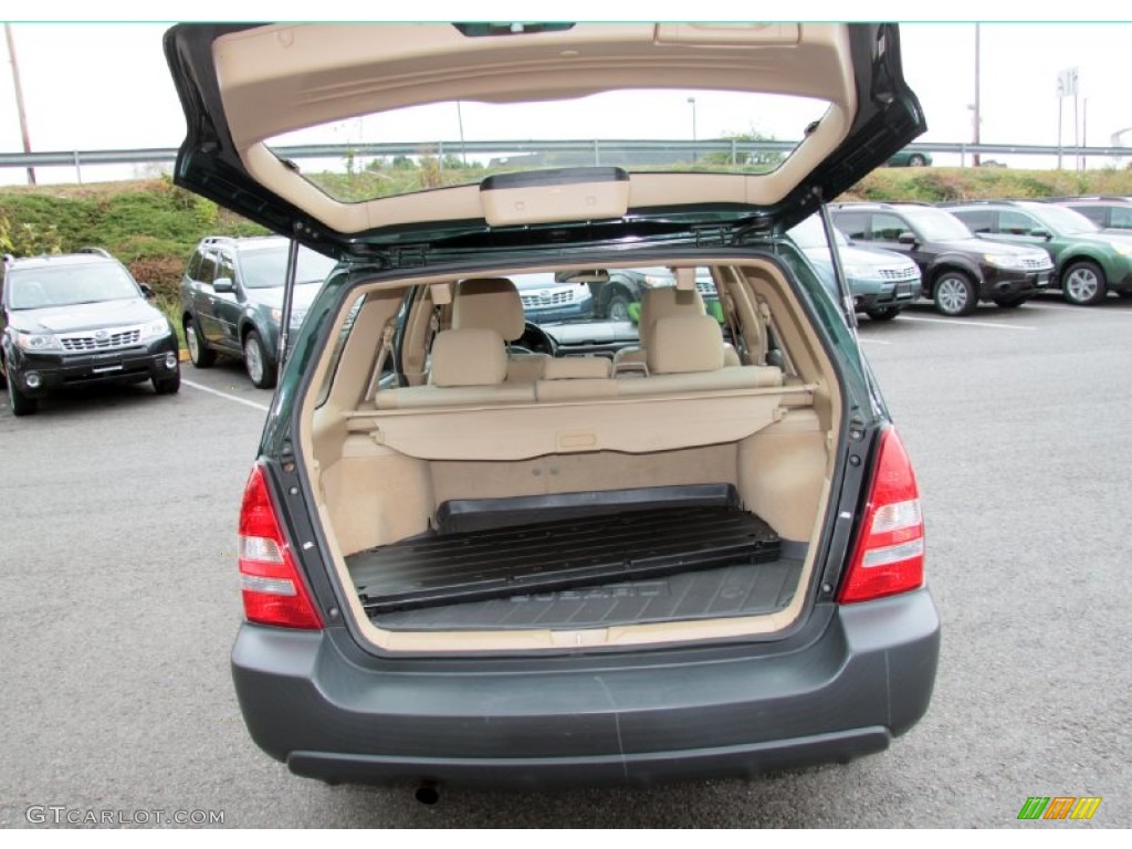 2005 Forester 2.5 X - Woodland Green Pearl / Beige photo #8