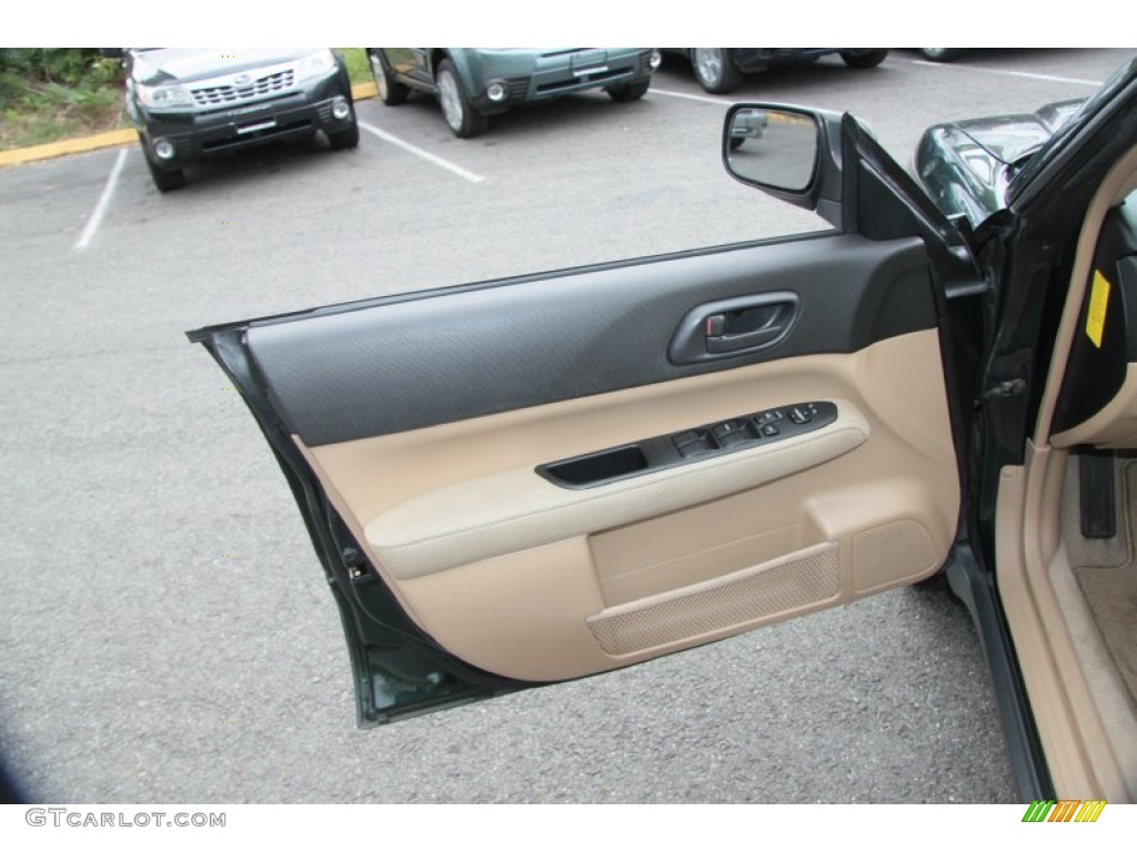 2005 Forester 2.5 X - Woodland Green Pearl / Beige photo #17