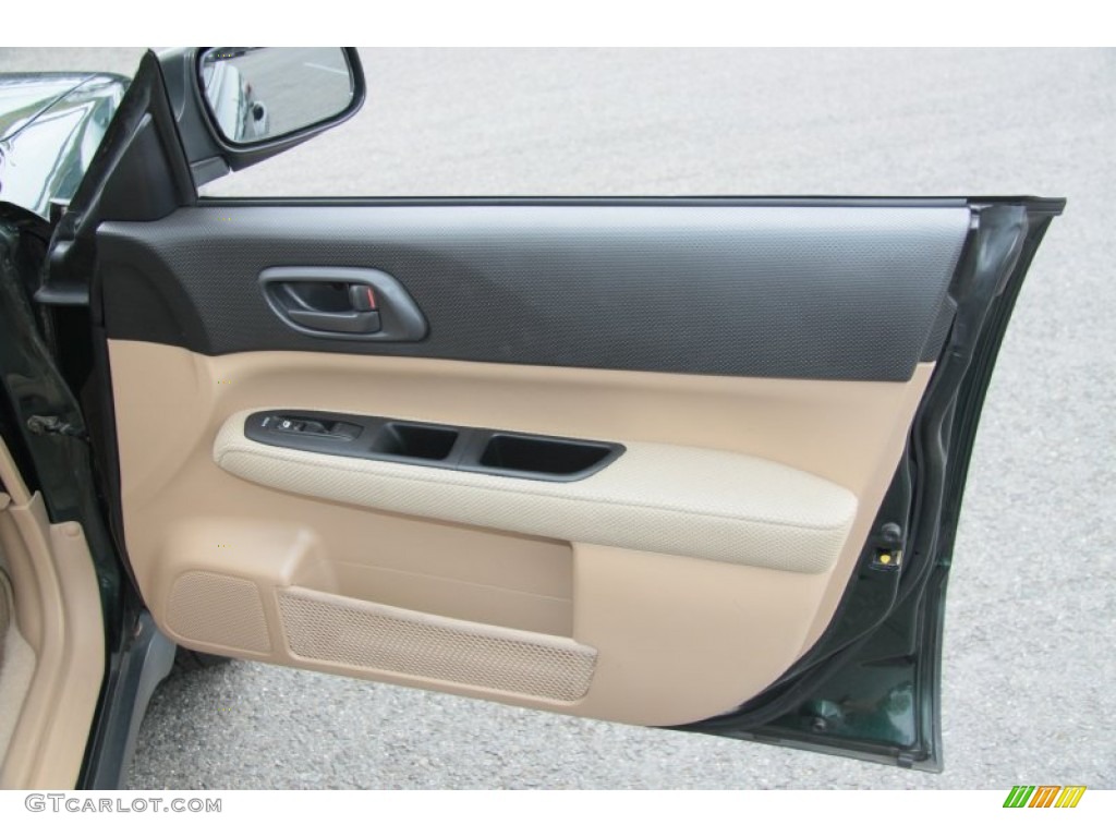 2005 Forester 2.5 X - Woodland Green Pearl / Beige photo #18