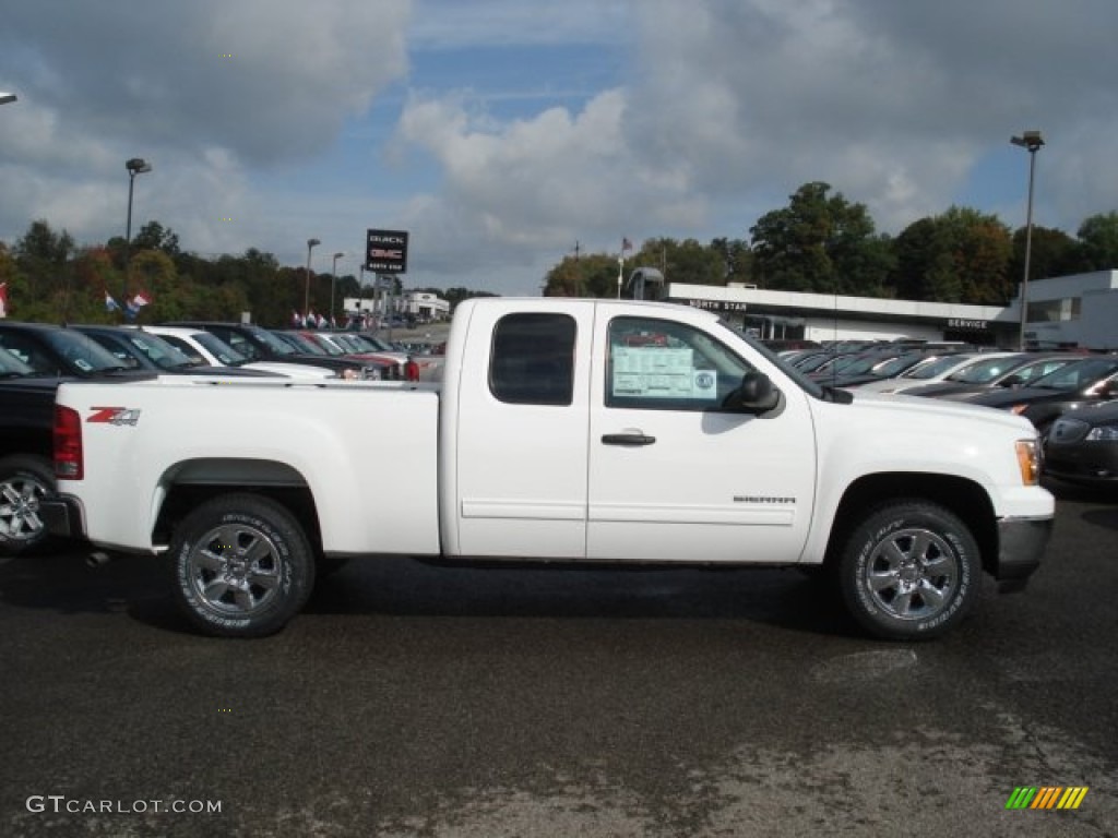 2013 Sierra 1500 SLE Extended Cab 4x4 - Summit White / Ebony photo #5