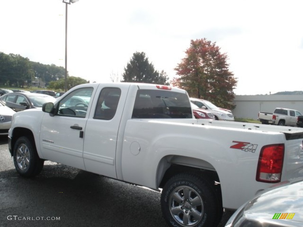 2013 Sierra 1500 SLE Extended Cab 4x4 - Summit White / Ebony photo #8