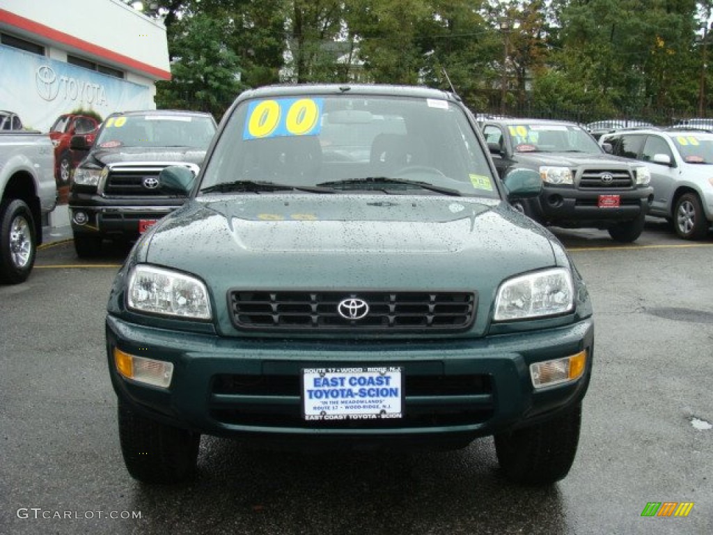 2000 RAV4 4WD - Deep Jewel Green / Gray photo #2