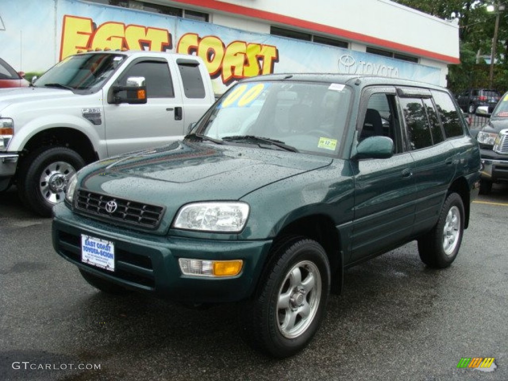 2000 RAV4 4WD - Deep Jewel Green / Gray photo #3