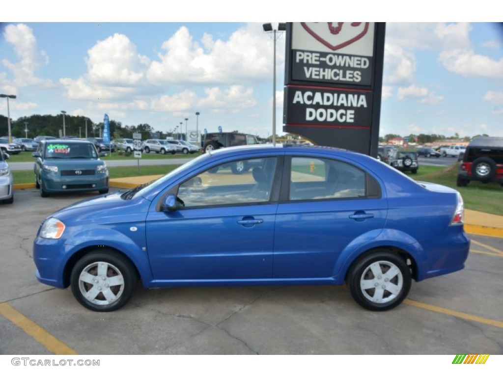 2008 Aveo LS Sedan - Bright Blue Metallic / Charcoal photo #2