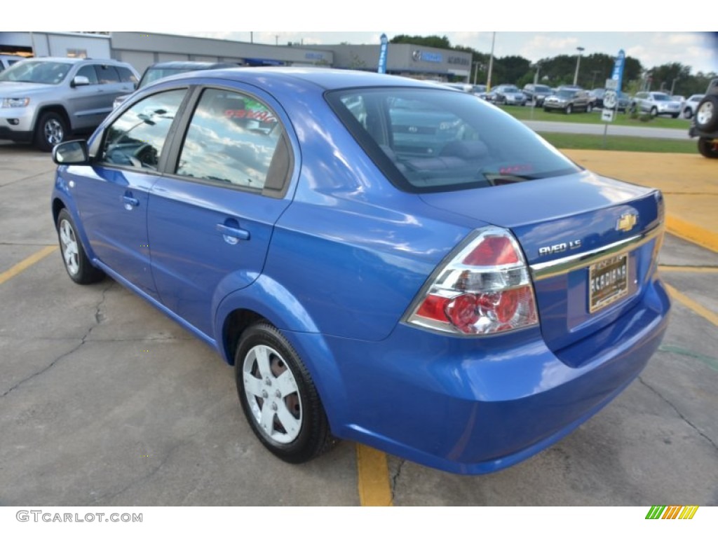2008 Aveo LS Sedan - Bright Blue Metallic / Charcoal photo #3