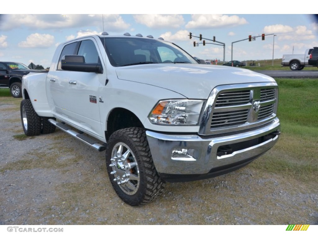 Bright White 2012 Dodge Ram 3500 HD Big Horn Mega Cab 4x4 Dually Exterior Photo #71485190