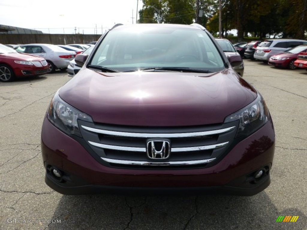 2013 CR-V EX-L AWD - Basque Red Pearl II / Gray photo #7