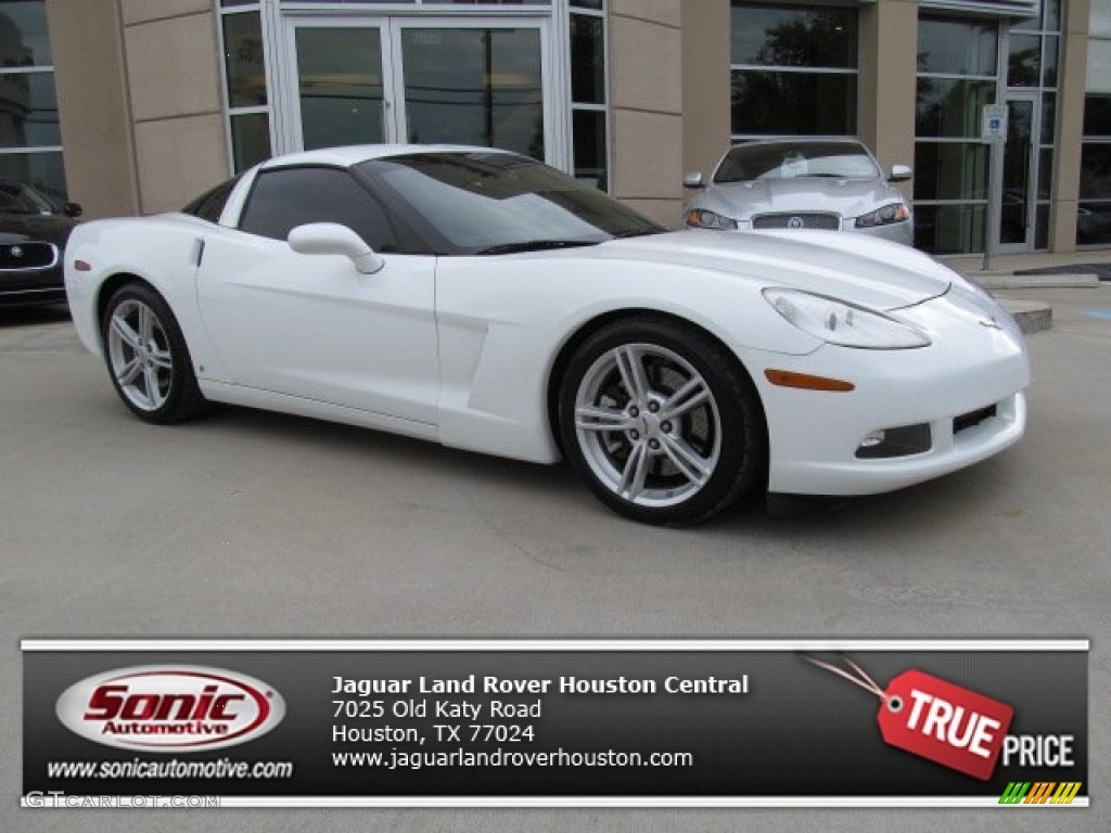 2007 Corvette Coupe - Arctic White / Ebony photo #1