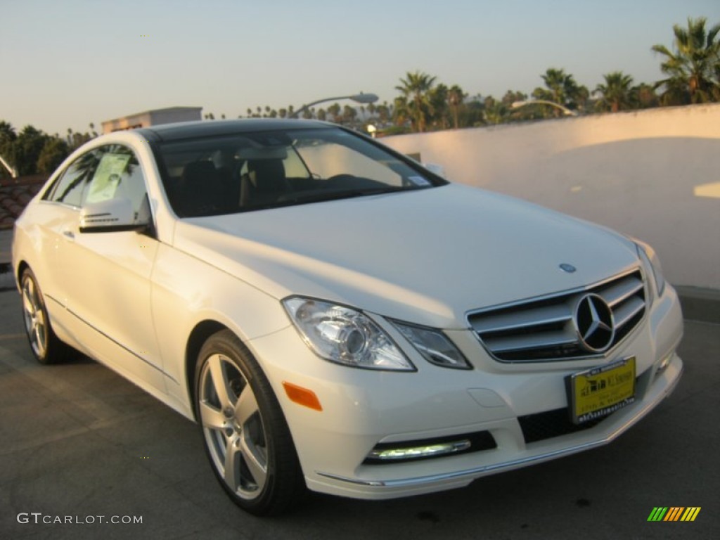 2013 E 350 Coupe - Diamond White Metallic / Black photo #1