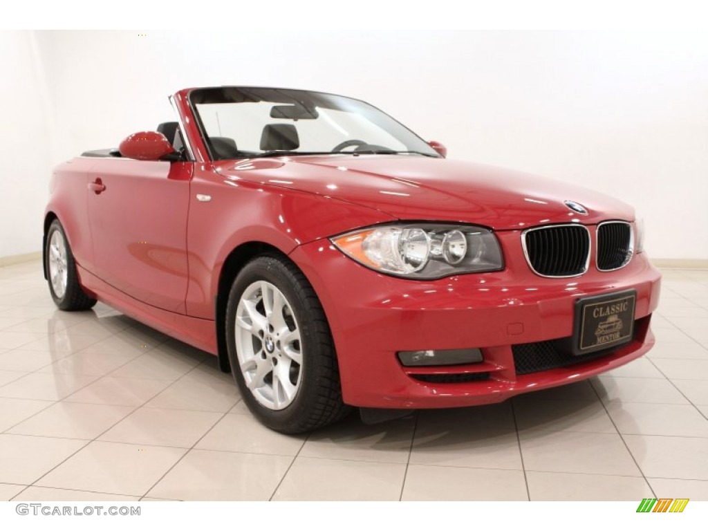 2008 1 Series 128i Convertible - Crimson Red / Black photo #2