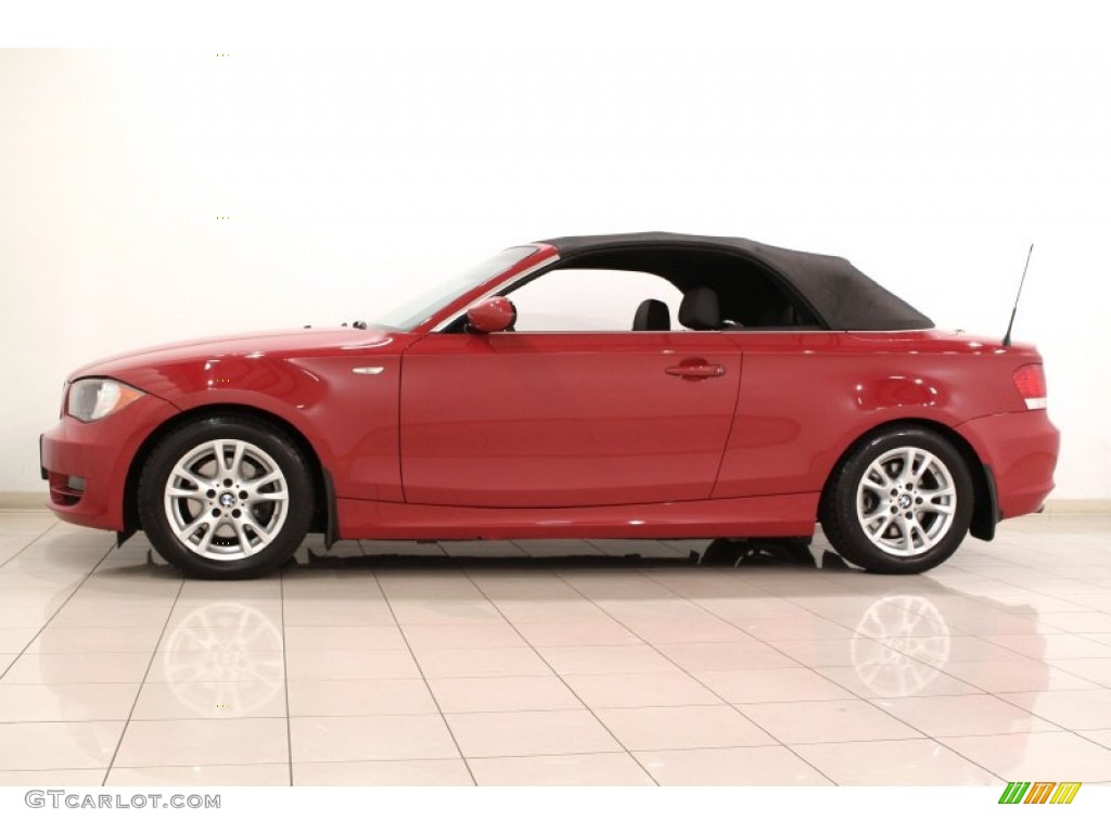 2008 1 Series 128i Convertible - Crimson Red / Black photo #6