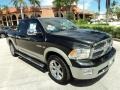 2009 Brilliant Black Crystal Pearl Dodge Ram 1500 Laramie Crew Cab  photo #2