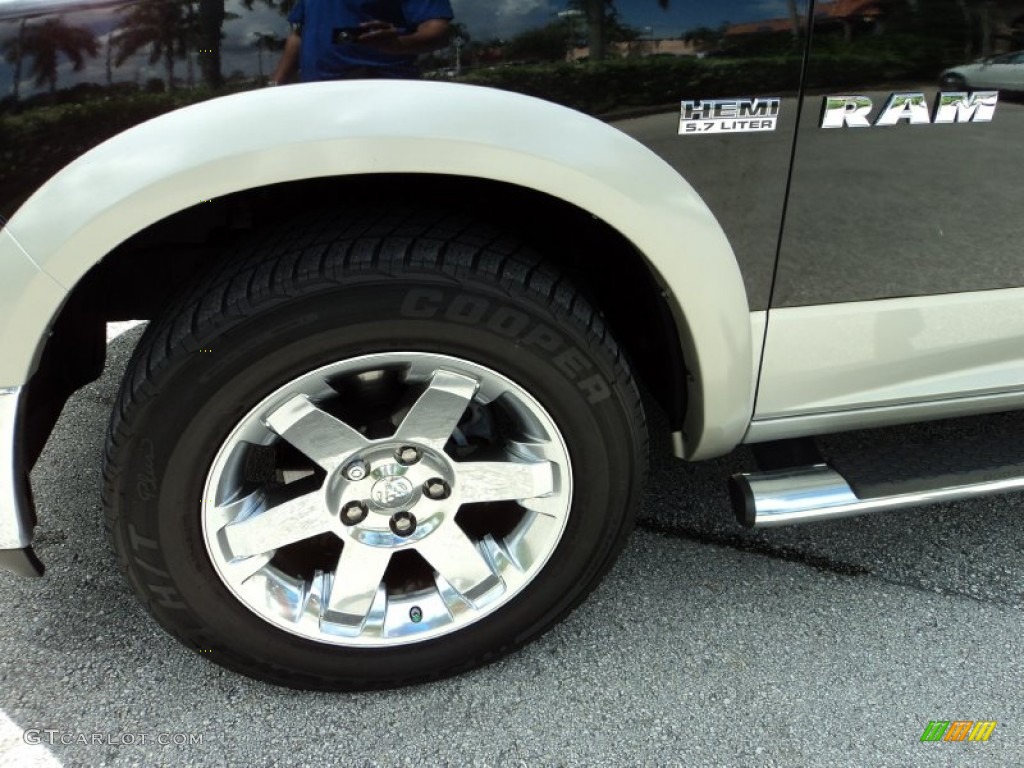 2009 Ram 1500 Laramie Crew Cab - Brilliant Black Crystal Pearl / Dark Slate Gray photo #12